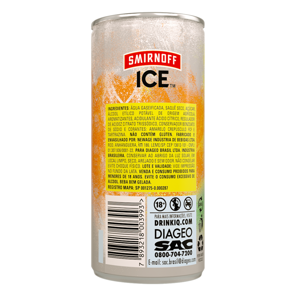 Bebida Mista Alcoólica Gaseificada Tropical Smirnoff Ice Lata 269ml